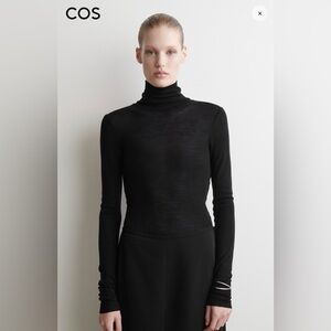 COS Pink Turtleneck Top